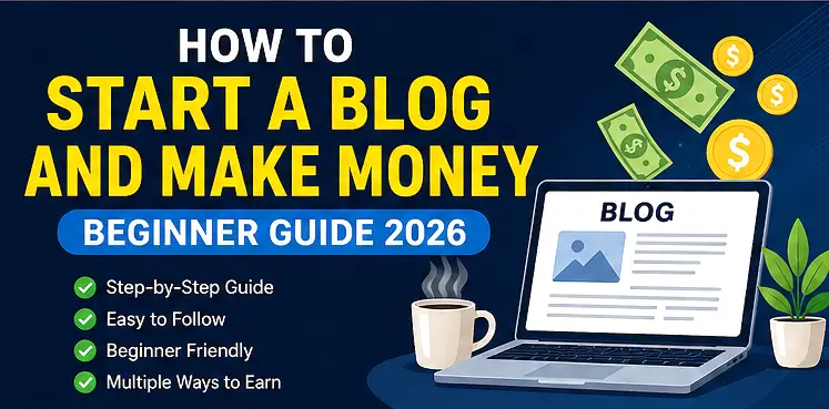 how to start a blog and make money beginner's guide 2026
