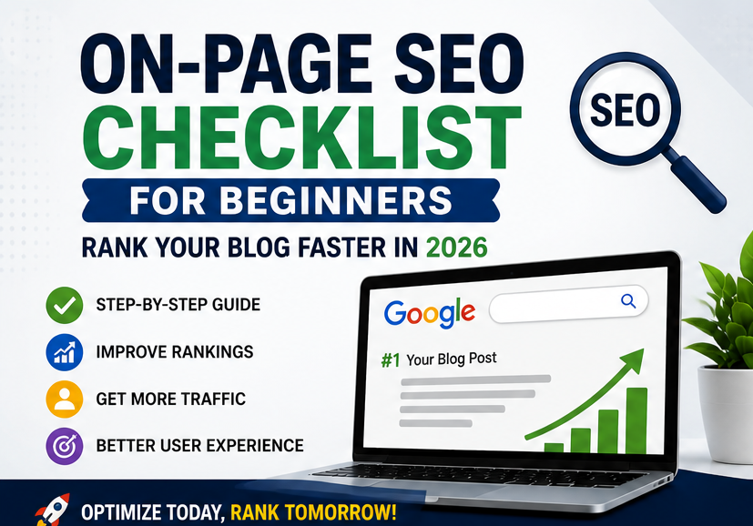 on page seo checklist for beginners step by step guide to rank blog faster in 2026
