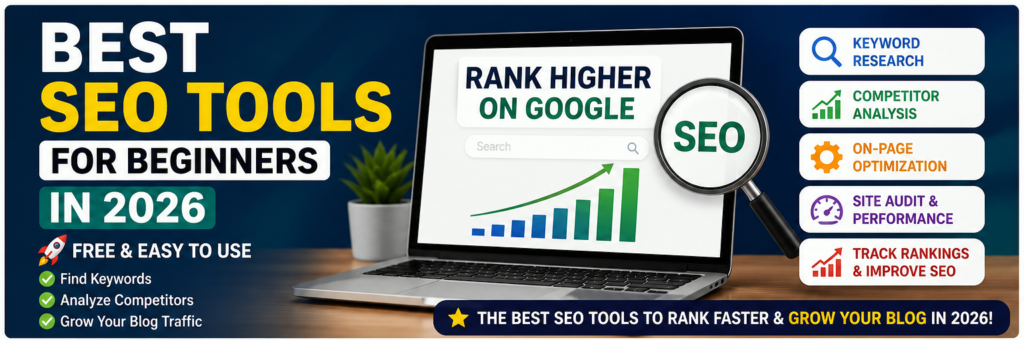 best seo tools for beginners 2026 free and easy tools to rank higher on google