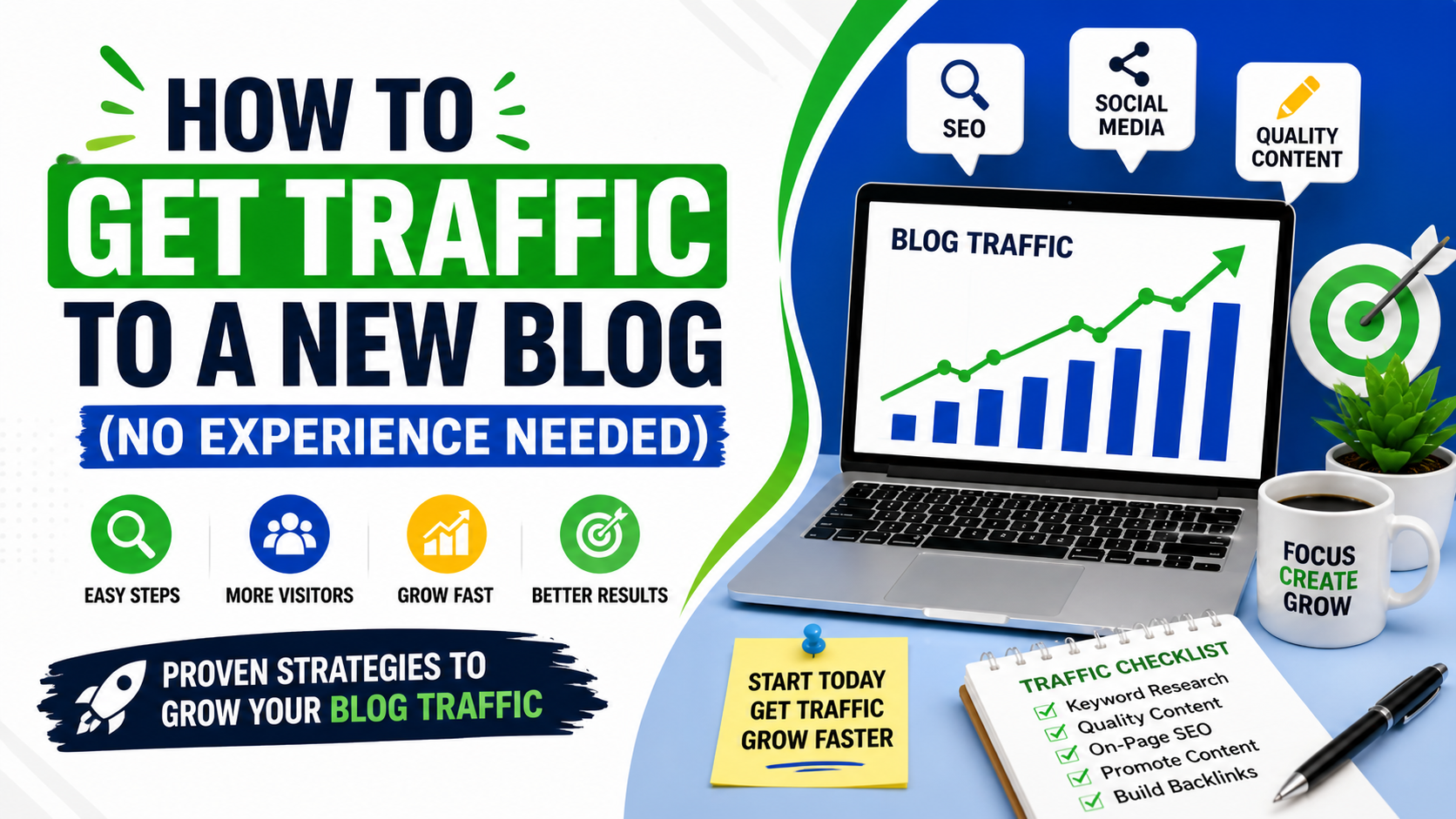 how to get traffic to a new blog for beginners without experience step by step guide